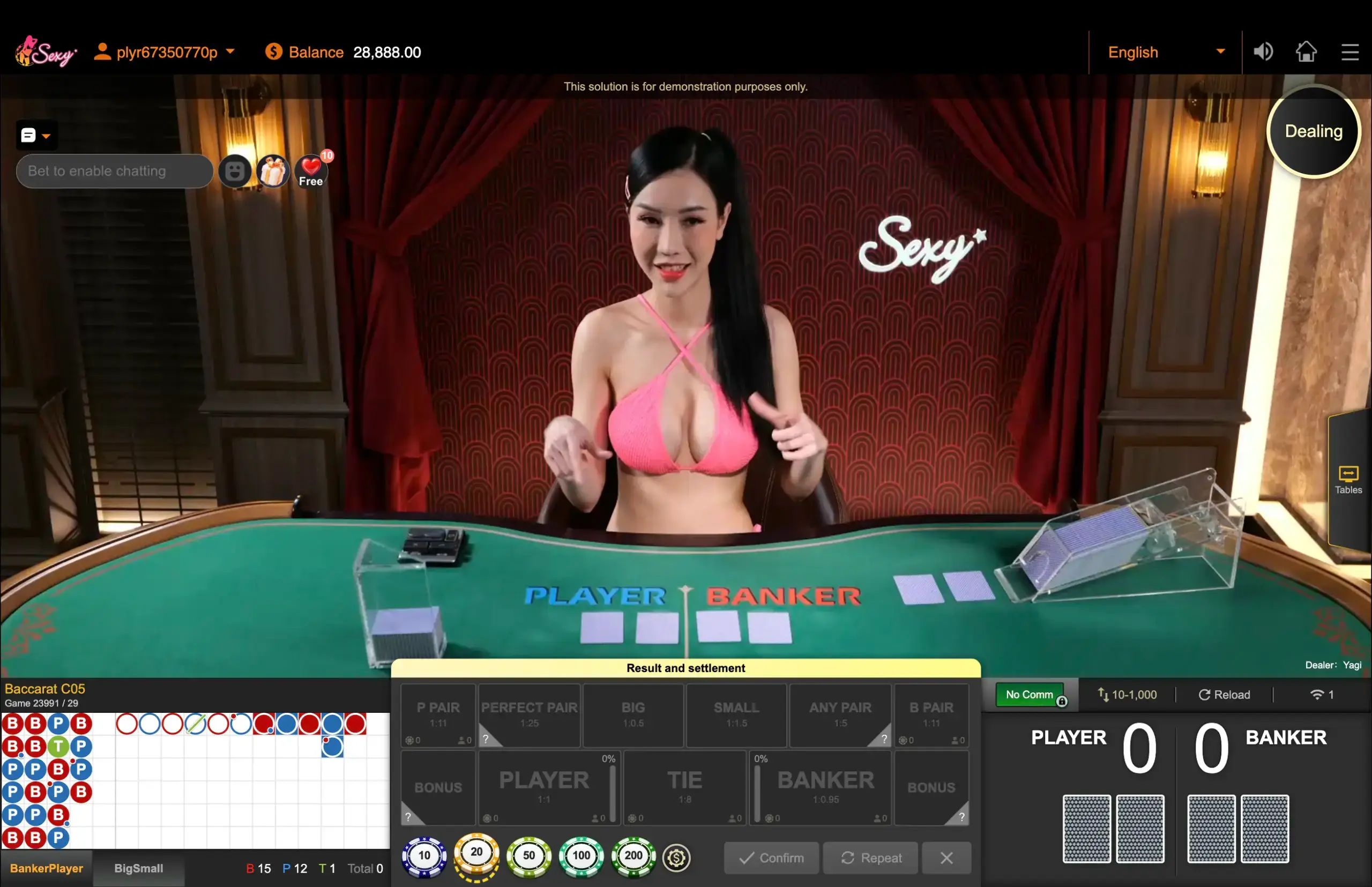 Bàn Baccarat live tại lc79d.win