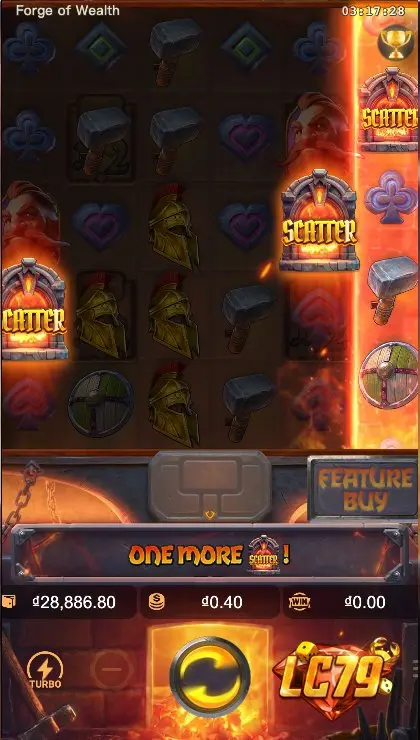 Ảnh màn hình gameplay game Forge of Wealth (slot PG) chơi tại LC79