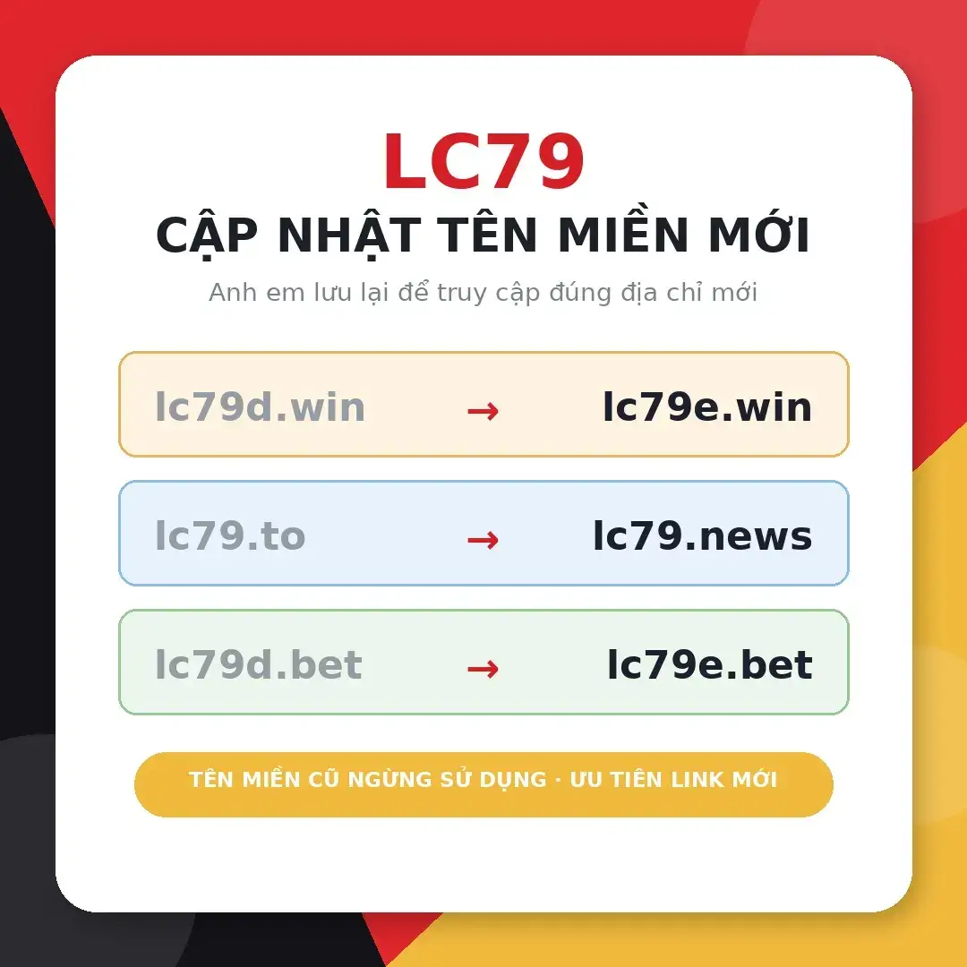 Cập nhật tên miền LC79 mới nhất