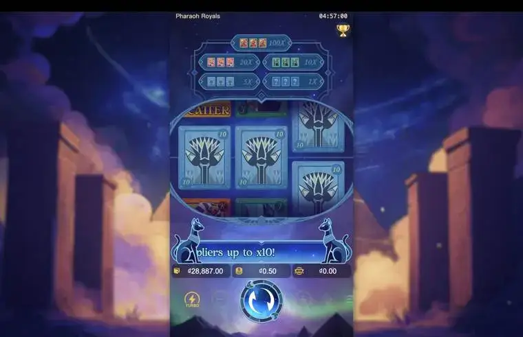 Ảnh màn hình gameplay game Pharaoh Royals (slot PG) chơi tại LC79