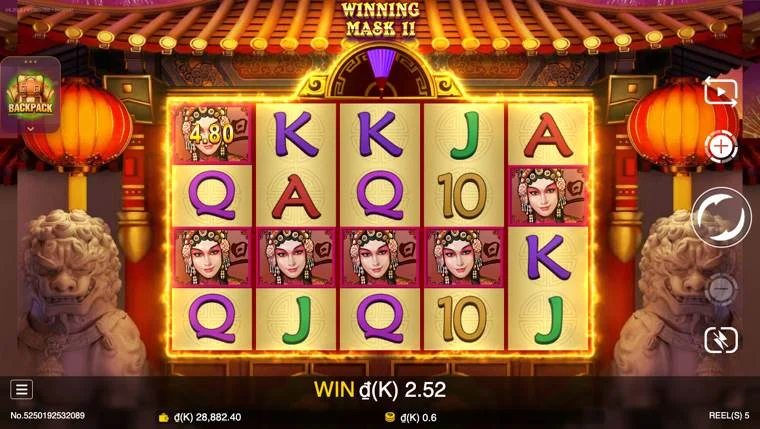 Ảnh bảng biểu tượng & tính năng game WinningMask II (slot JDB) chơi tại LC79
